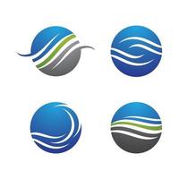 Sunset beach logo images set vector