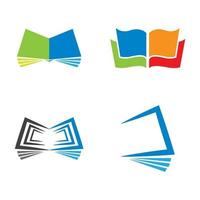 conjunto de imágenes de logotipo de libro vector