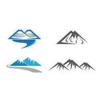 Mountain logo images set vector