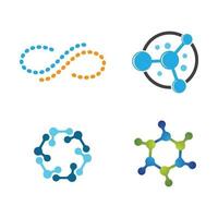 conjunto de diseño de logotipo de molécula vector