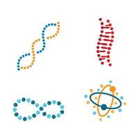 dna logo images illustration set vector