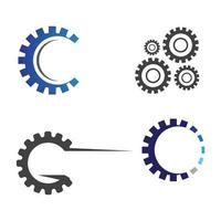 Gear logo images set vector