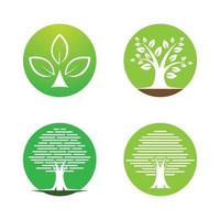 Tree logo images design set vector