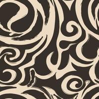 Abstract Seamless pattern of brown spirals and curls vector