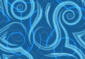 Seamless vector pattern of turquoise flowing lines and spirals on a sea background. Waves and swirl texture for wrapping or decorating fabrics