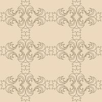 Floral seamless pattern in pastel colors in a linear style. vector