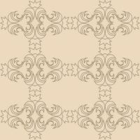 Floral seamless pattern in pastel colors in a linear style. vector