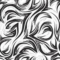 Black vector geometric seamless pattern from corners of flowing lines and waves isolated on white background. Water or sea flow texture.