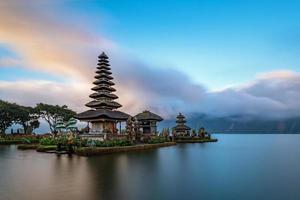 Ulun Danu Beratan Templeon the western side of the Beratan Lake, Bali, Indonesia photo