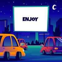 Drive in Theater Concept vector