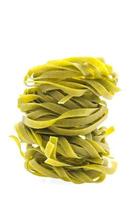 Dry green pasta photo