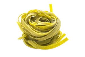 Dry green pasta photo