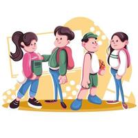 Students Character Collection vector