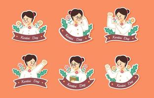 Happy Kartini Day Sticker Set