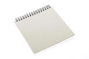 cuaderno en blanco aislado foto