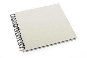 cuaderno en blanco aislado foto