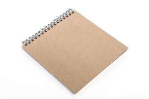 cuaderno en blanco aislado foto