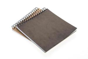 cuaderno en blanco aislado foto