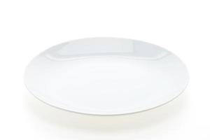 plato blanco vacio foto