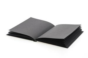 Black note book isolated photo