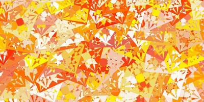 Light Orange vector pattern with polygonal shapes.