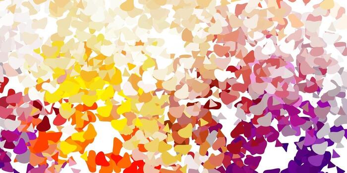 Light pink, yellow vector template with abstract forms.