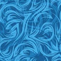 Geometric seamless vector texture from corners of smooth lines and waves of blue color on a sea background. Texture of river water or sea. Smooth lines and corners.