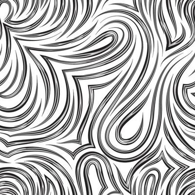 Seamless vector monochrome texture of smooth lines with sharp ends in the  form of loops and corners isolated on a white background. 2193937 Vector  Art at Vecteezy