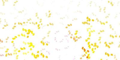 Light pink, yellow vector background with random forms.