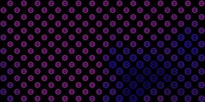 Dark Purple vector pattern with magic elements.