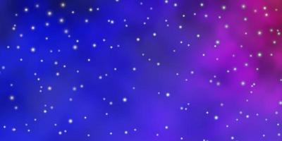 Light Blue, Red vector background with small and big stars.