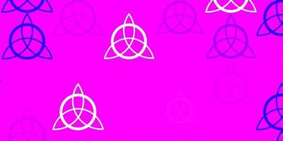 Light Purple, Pink vector texture with religion symbols.