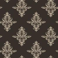 Beige vector seamless pattern. Texture for fabrics or packaging in brown color with floral elements