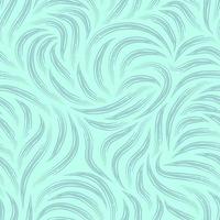 Branching turquoise stripes seamless pattern. Smooth lines texture for fabrics or packaging. vector