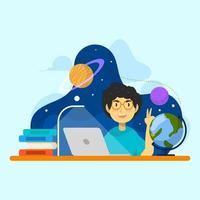 Children Learn Science and Technology Education vector