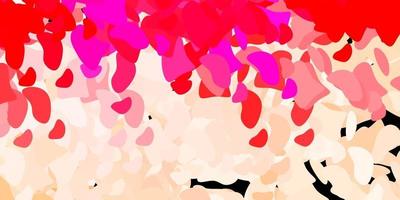 Light red vector backdrop with chaotic shapes.