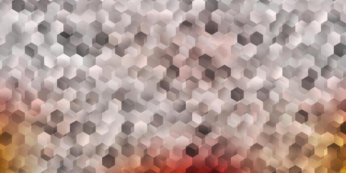 plantilla de vector rojo claro en un estilo hexagonal.