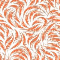 Seamless vector pattern of smooth lines or brush strokes in trendy color Lush Lava. Blank for printing on fabric, elegant texture isolated on white background