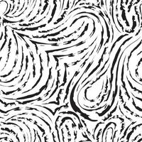 Seamless vector pattern of smooth and broken lines in the form of loops and arcs. Black texture for decoration of fabrics or wrapping paper.