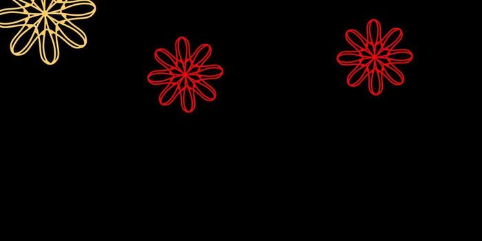 Dark Red, Yellow vector pattern with abstract shapes.