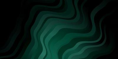 Dark Green vector pattern with wry lines.