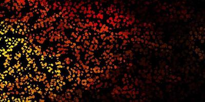 Dark yellow vector background with random forms.