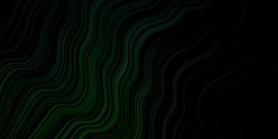 Dark Green vector backdrop with curves.