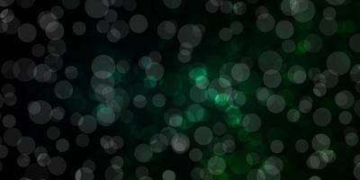 Dark Green vector texture with disks.