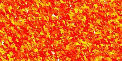 Dark Red, Yellow vector background with polygonal forms.