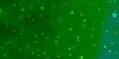 Light Green vector pattern with abstract stars.