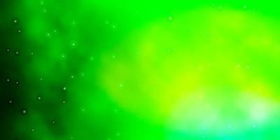 Light Green vector layout with bright stars.