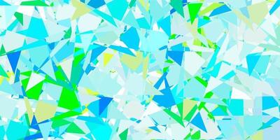 Light blue, green vector template with triangle shapes.