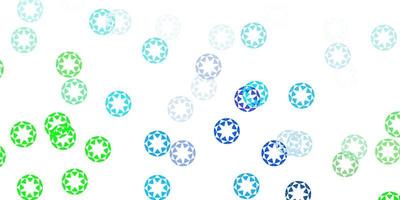 Light blue, green vector backdrop with dots.