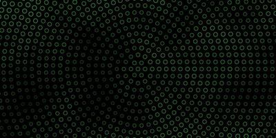 Dark Green vector layout with circles.